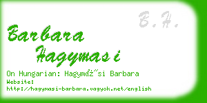 barbara hagymasi business card